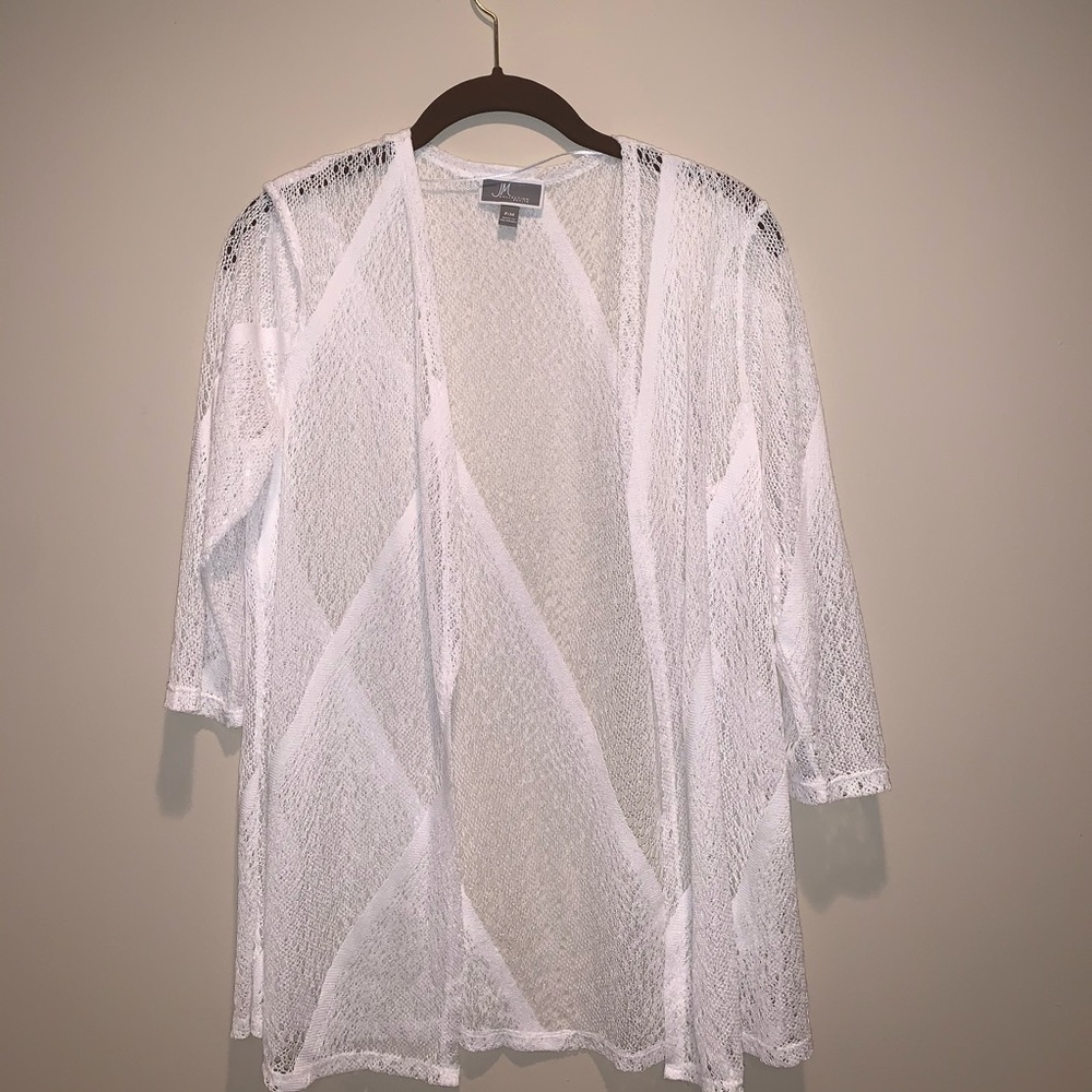 NWOT JM Collection White Lace Coverup (MP)